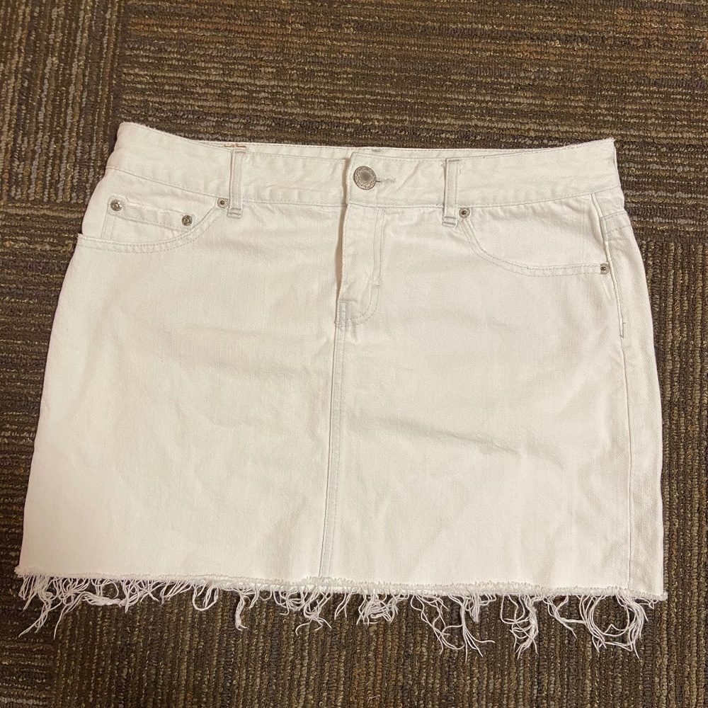 White American Eagle Jean Skirt